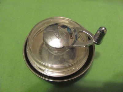 Vintage William Bounds Clear Nutmeg Grinder & a Stainless Steel Round Bowl.