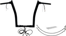 Fat Baggers Inc. EZ Install Wired 1-1/2" Pointed Top Handlebar Kit 16" Black -