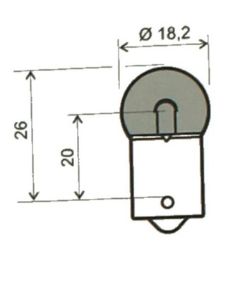 Glühbirne für Blinker (orange) BA15S G18 12V 10W (Birnenform)
