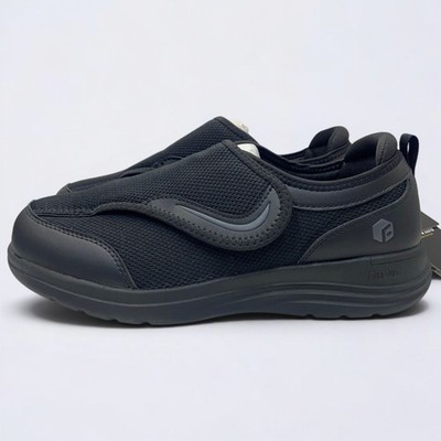 FitVille Women's EasyTop Wings V9 Shoes Size 11EW Black Slip On Hook & Loop NWOB