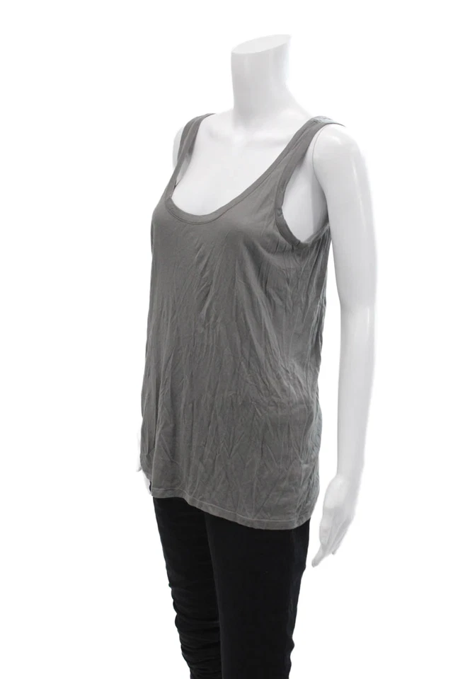 The Row Womens Scoop Neck Sleeveless Tank Top Taupe Brown Size M - Image 2 of 4