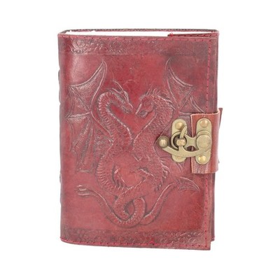Nemesis Now Nemesis Now Lockable Double Dragon Leather Embossed Journal