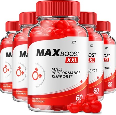 (5 Pack) Max Boost XXL Gummies for Men   MaxBoost XXL Male Gummy All-Natural