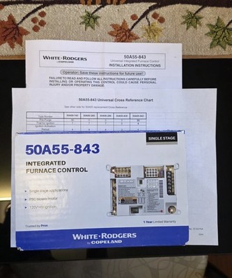 White Roger's Copeland 50A55-843 Universal Furnace Control Panel SINGLE STAGE