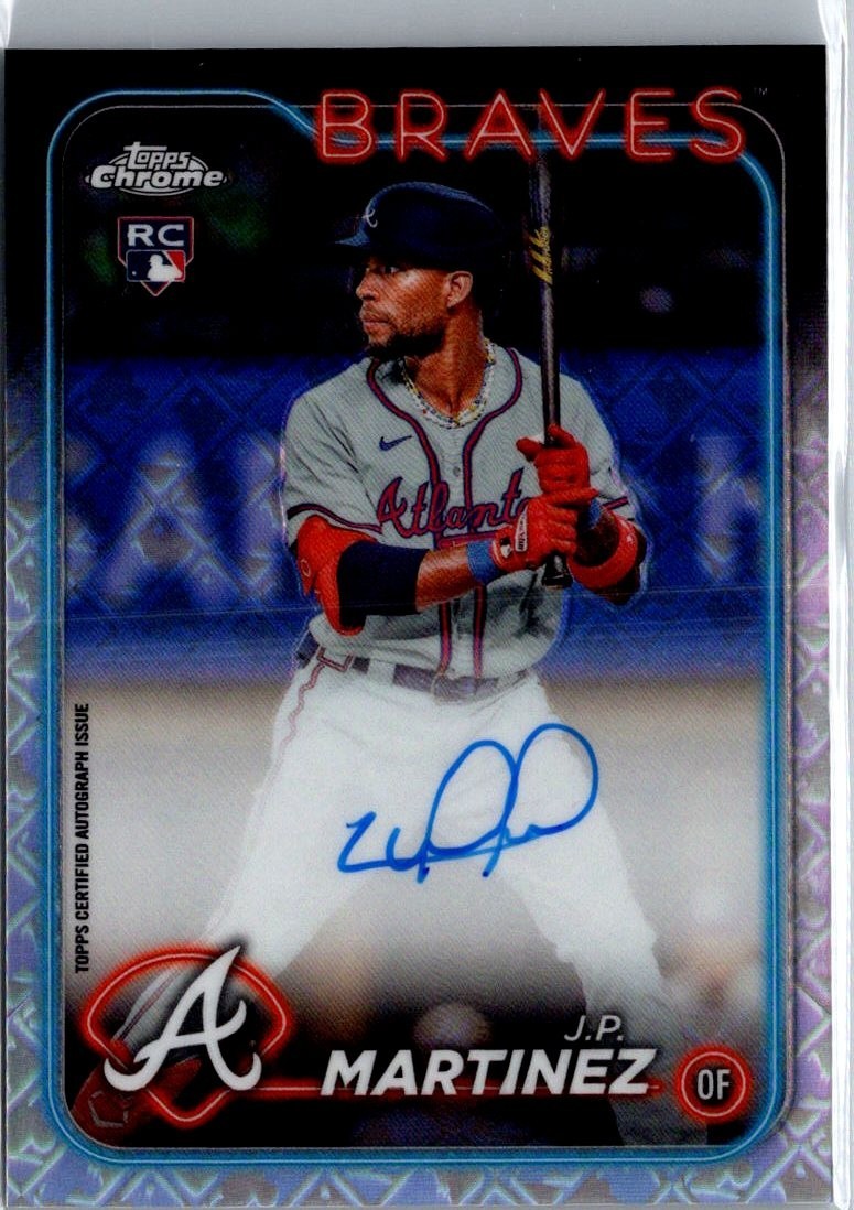 J.P. MARTINEZ 2024 TOPPS CHROME ROOKIE AUTOGRAPH LOGOFRACTOR RC AUTO
