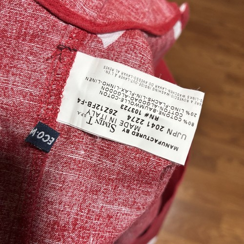 Armani Jeans Hawaiihemd Herren Größe M Hergestellt in Italien Rot Weiß Blumenmuster Vintage - Bild 5 von 5