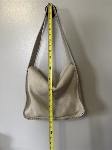 Michael Kors Astor Silver Studded Grey Cement Leather Large Hobo - Picture 12 of 13
