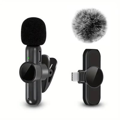 Kabelloses Lavalier Mikrofon Audio Video Aufnahme Mini Mikrofon für iPhone Android