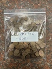 500 Wheat Pennies Coin Bag 1956 Philadelphia And Denver Mix Free Shipping
