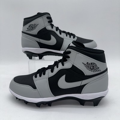 Nike Men's Size 10 Jordan 1 Mid TD (FJ6805 002) Football Cleat Black Sneaker