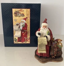 Lang & Wise Classic Santa Figurine 2000 Ellen Stouffer Christmas Figure w/ Box