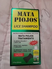 MATA PIOJOS MEDICATED LICE TREATMENT SHAMPOO, 2 FL. OZ.  Exp. 07/2026