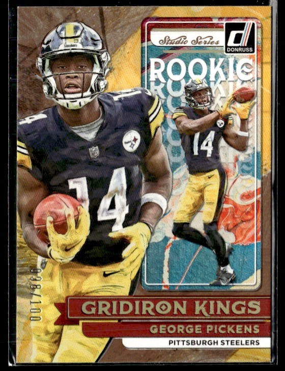 L82,023- 2022 Donruss Rookie Gridiron Kings Studio Series #15 George Pickens/100
