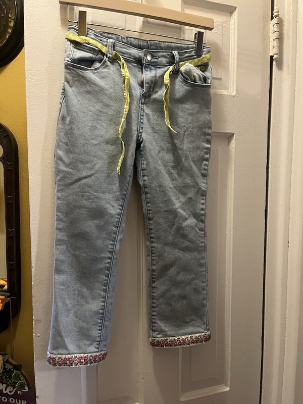 Matilda Jane Enchanted Garden Jeanius Jeans Girls Size 10 Adjustable Waist