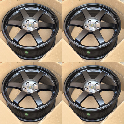 Brand New Set of 18 inch Matte Black  Volk Racing Style Rims Wheels 18x8.0 5x112