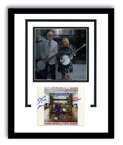 STEVE MARTIN & ALISON BROWN SIGNED AUTOGRAPH FRAMED 11x14 CD DISPLAY ACOA PHOTO