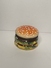 VERY RARE Vintage McDonald's Corp Big Mac Porcelain Hinged Trinket Box