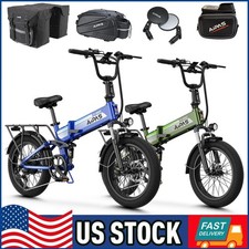 7 Speed 1500W Motor 28MPH Max 48V Ebike 62 Miles Range Folding Electric Bike NEW