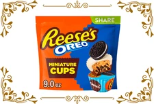 Reese's OREO Miniatures Milk Chocolate and White Creme Peanut Butter Cups Candy