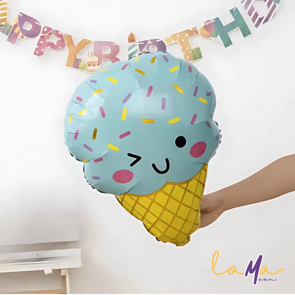 Juego de globos de caramelo y helado Kawaii - Lindas decoraciones de fiesta para cumpleaños de niños, Foto 3 de 4