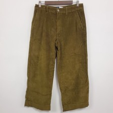 Old Navy Womens Wide Leg Wide Wale Corduroy Pants Size 10 Petite Crop Green