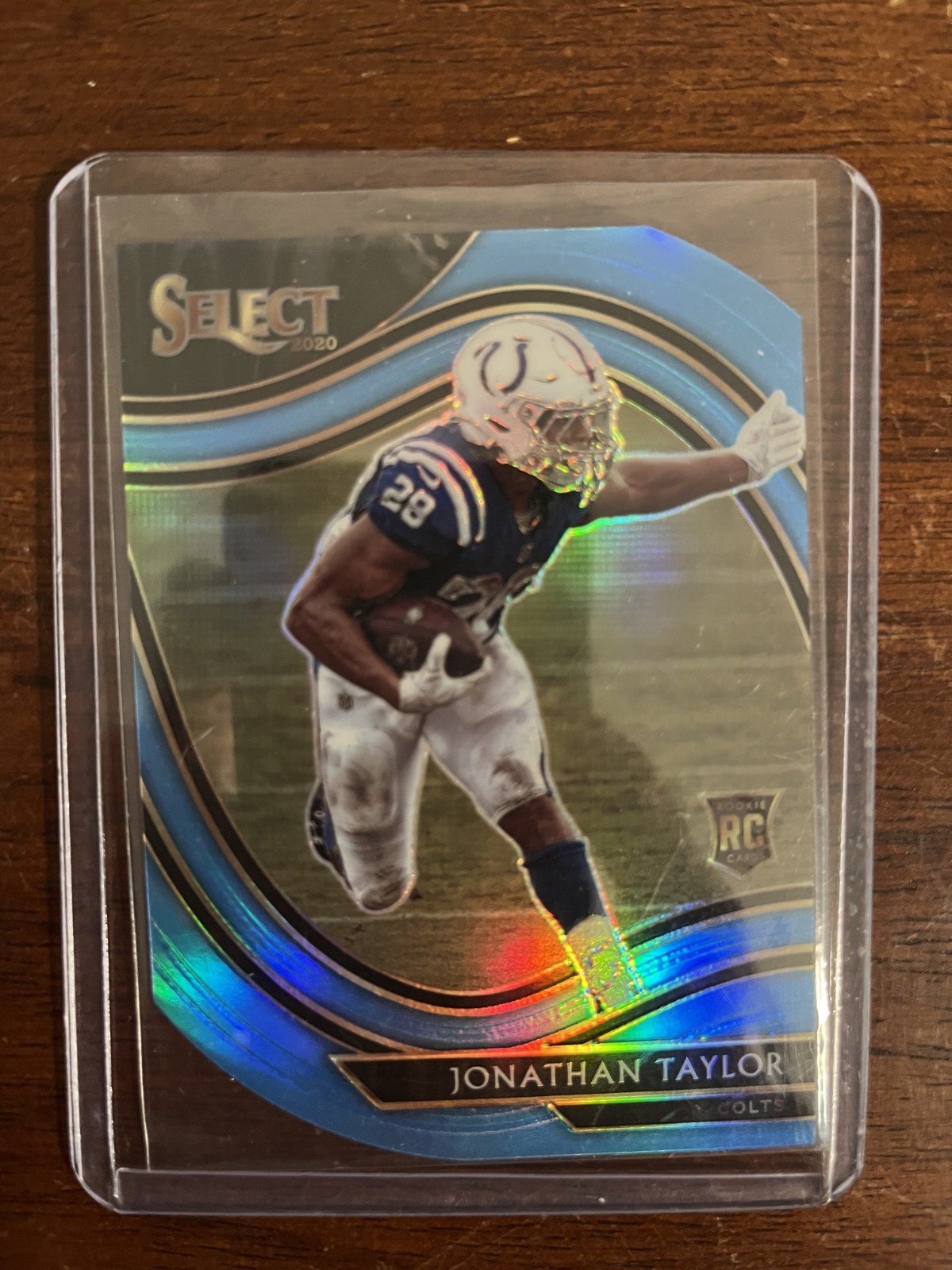 Jonathan Taylor 2020 Panini Select Light Blue Prizm Die-Cut Rookie #353 Colts RC