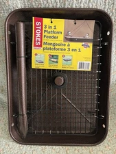 NEW Stokes Select 3 In 1 Platform Metal Bird Feeder 16" x 12" Hang/Mount/Ground