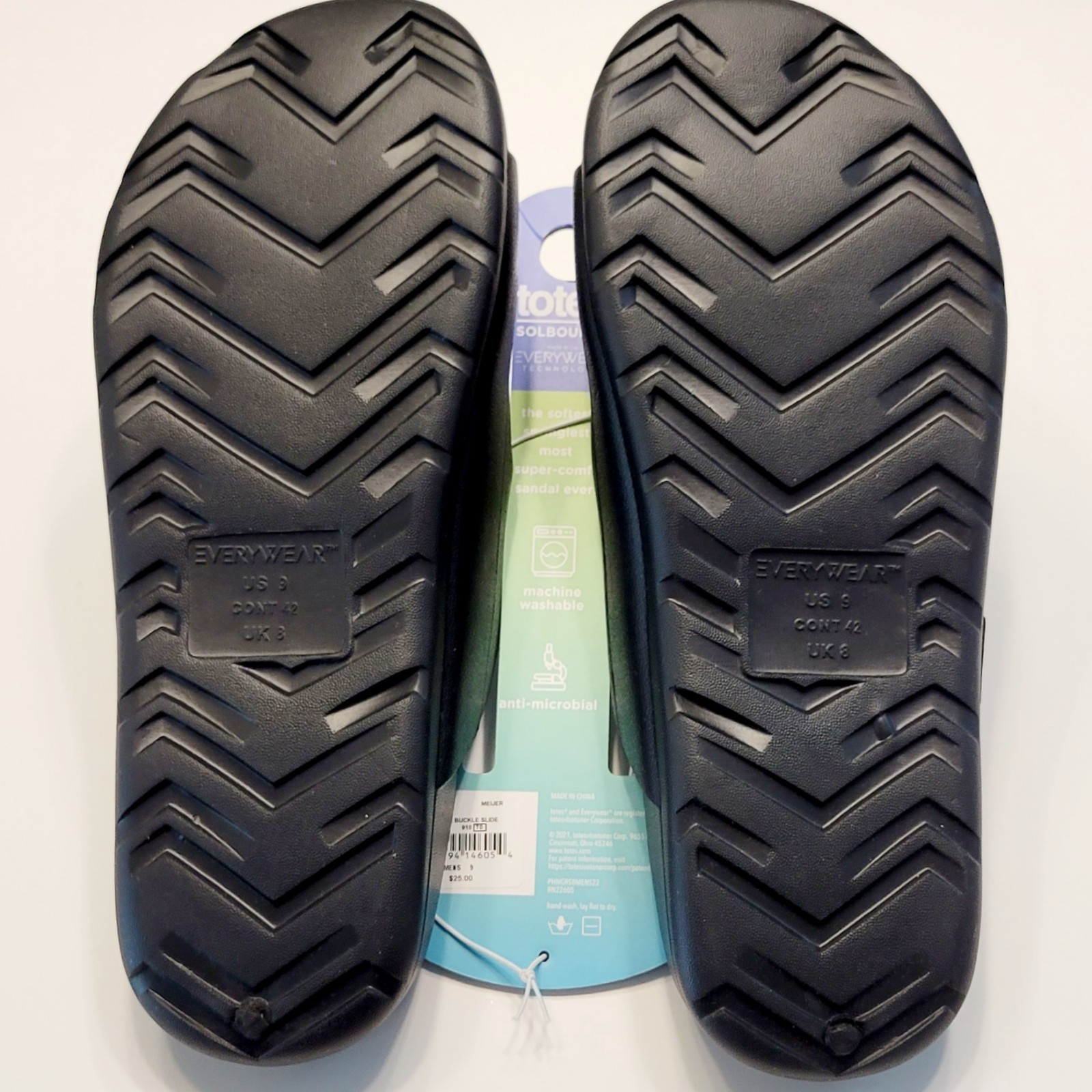 SAOLA TOTES Sol Bounce Slip On Uomo Nero Everywear Tech Doppia Fibbia Taglia 9