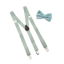 Bow Tie and Suspenders for Men, Adjustable Derby Wedding Gatsby Sage Green