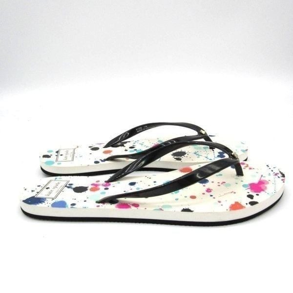 Kate Spade Paint Splatter Flip Flop Sandals Women’s Multi Color Size 8B.NWOT thumbnail 2