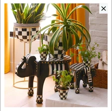 2 Elephant Accent Table SET By Mackenzie Childs NIB Retail $500 