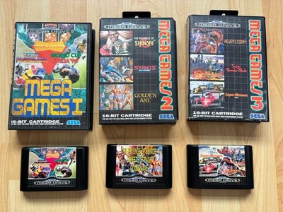 Mega Drive Spiele Konvolut - Mega Spiele 1, 2 & 3 - sehr guter Zustand - alle funktionieren - Pal