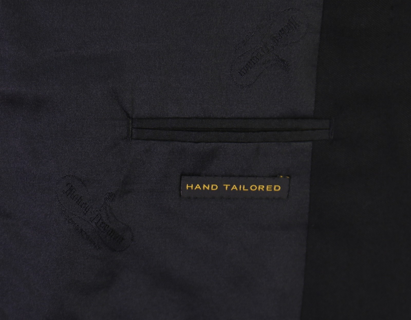 Hickey Freeman Bespoke Solid Black Wool Mohair 2-… - image 8