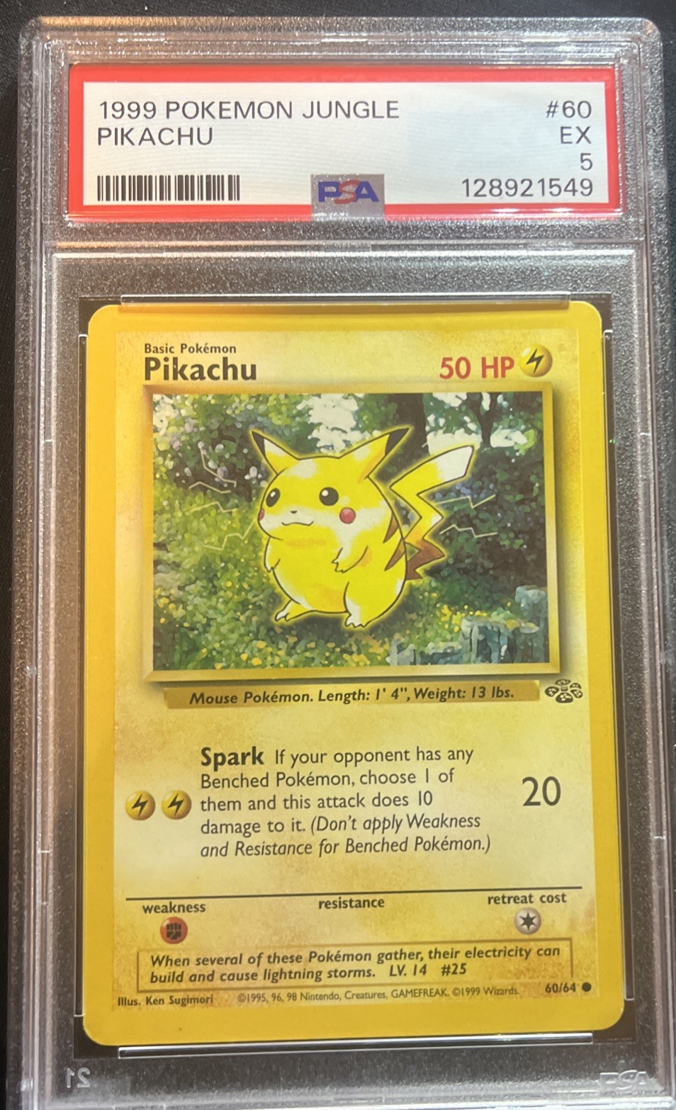 Pokemon - Jungle Pikachu 60 1st Edition 1999 PSA EX 5