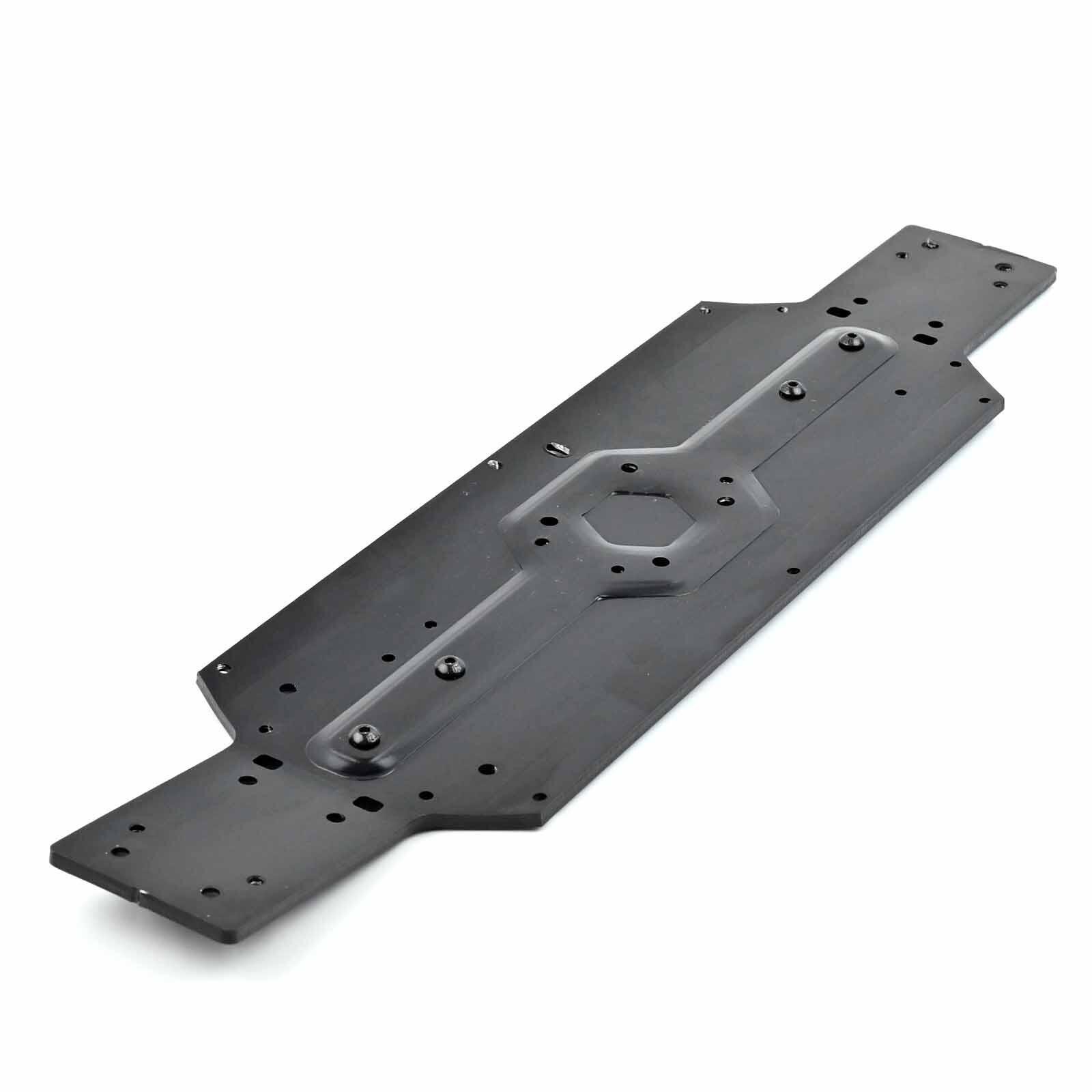 Team Associated Rival MT8 Chassis Plate 4mm Aluminium Black AS25929