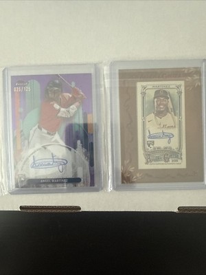 2025 Topps Finest  Angel Martinez Purple Auto /125 (AU, RC), A&G RC Mini Auto