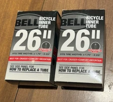 Bell 26" Standard Bike Inner Tube, Black, 2-Pack