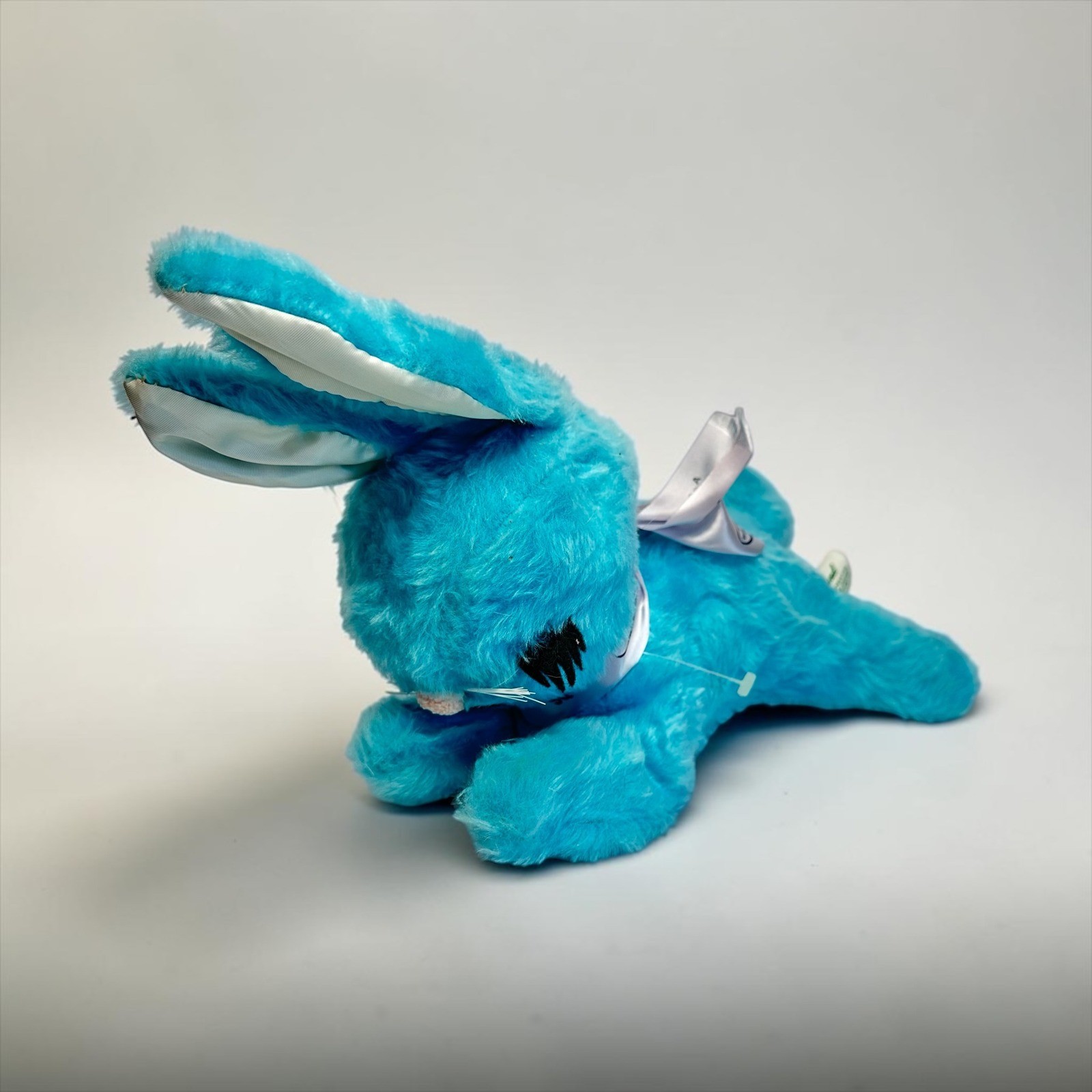 Gund Plush Rabbit Vintage 12" Blue Rare Non Working Squeaker