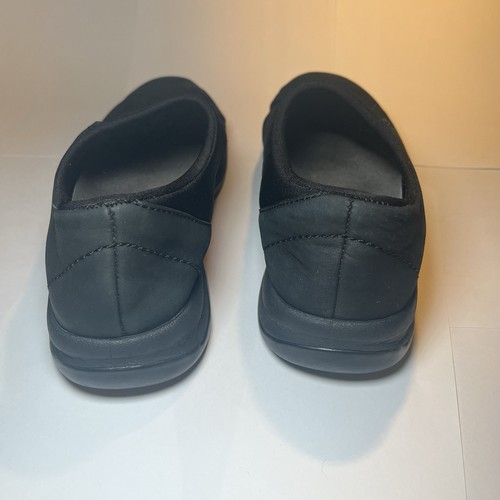 MERRELL Topo Curve Black Leather Slip-On Loafers Shoes Womens Size 7 Air Cushion - Picture 6 of 9