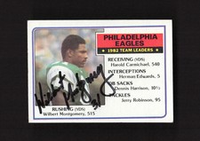 Wilbert Montgomery Autograph Signed 1983 Topps Philadelphia Eagles
