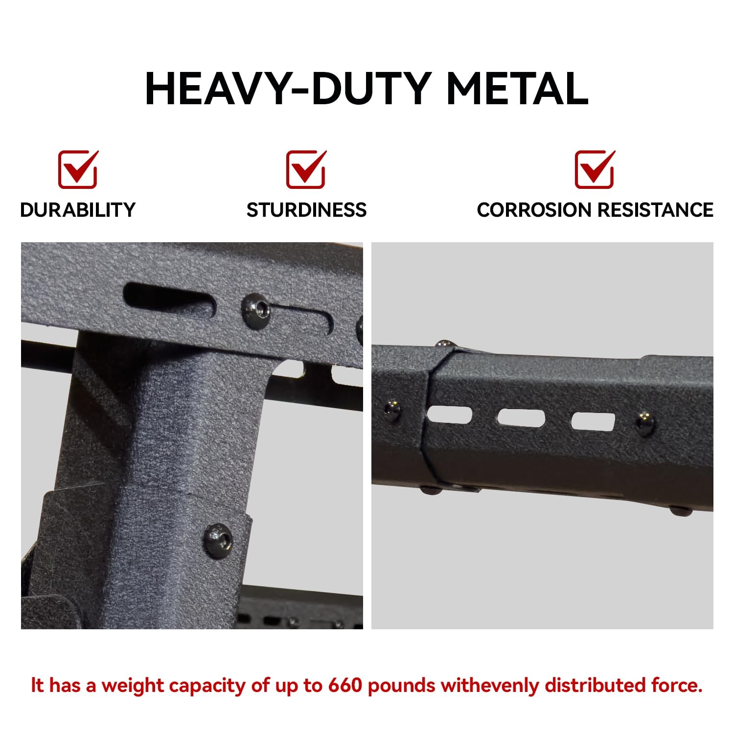 Universal Heavy Duty fruck Bed Rack - Adjustable Height Extendable Aluminum