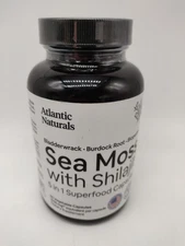 Atlantic Naturals Sea Moss with Shilajit 5 in 1 Superfood 60 Ct Exp 09/2027
