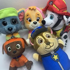 Paw Patrol Plush Lot- CHASE, SKYE, MARSHELL, ZUMA  ROCKY