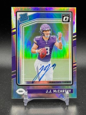 2024 Donruss Optic - Rated Rookie J.J. McCarthy #235 Holo Prizm Auto /150