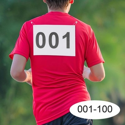 100x Running Bibs Athlete Bib Numbers for Games Cycling Competition Events