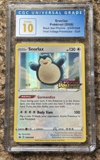 Snorlax Vivid Voltage STAFF Prerelease Promo SWSH068 CGC 10 Pristine (POP 5) on eBay