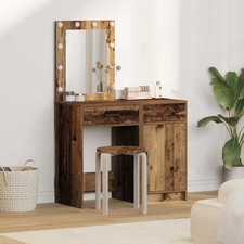 Table de Toilette avec tiroir 2 pcs Bois d'ingénierie Coiffeuse moderne vidaXL v