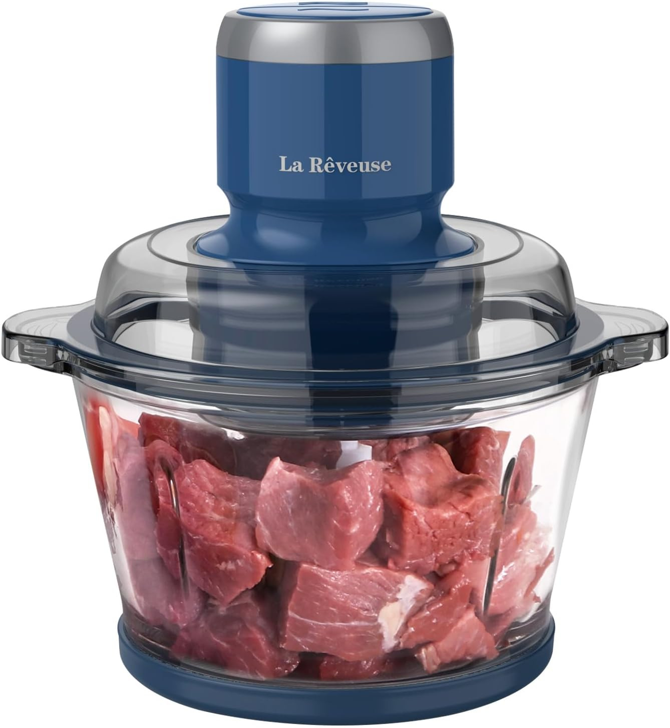 Food Processor,Electric Food Chopper with 7-Cup (1.7L) Glass Bowl, 4 Bi-Level Bl
