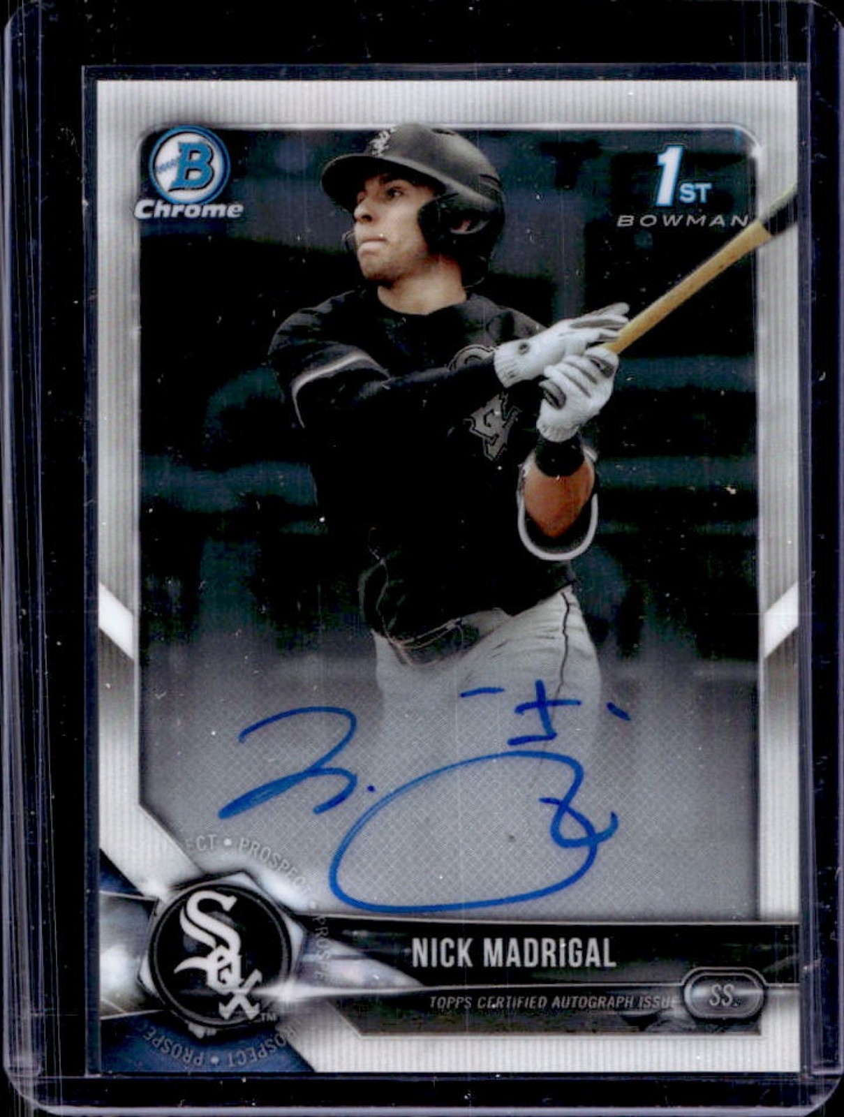 2018 Bowman Draft Nick Madrigal Chrome Auto 1st Prospect #CDA-NM White Sox