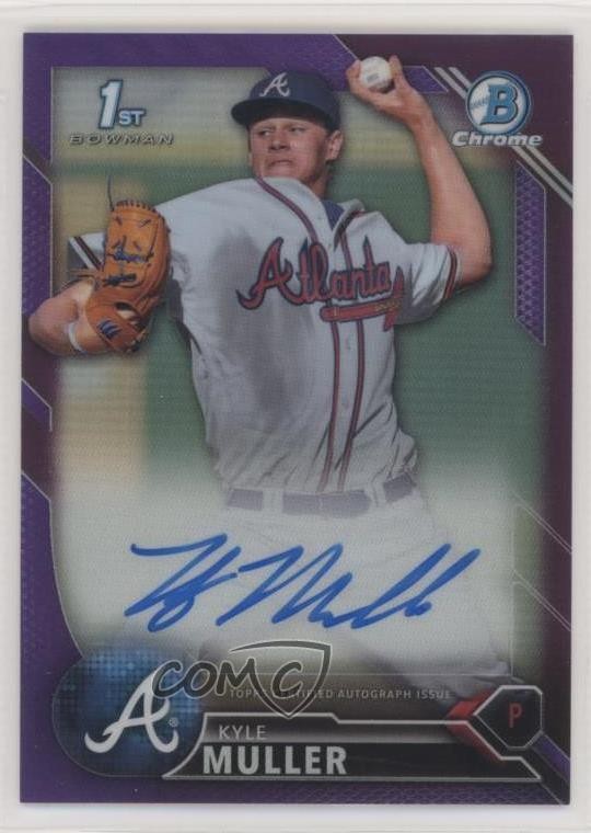 2016 Bowman Draft Chrome Pick Purple Refractor /250 Kyle Muller #CDA-KM Auto 4l3